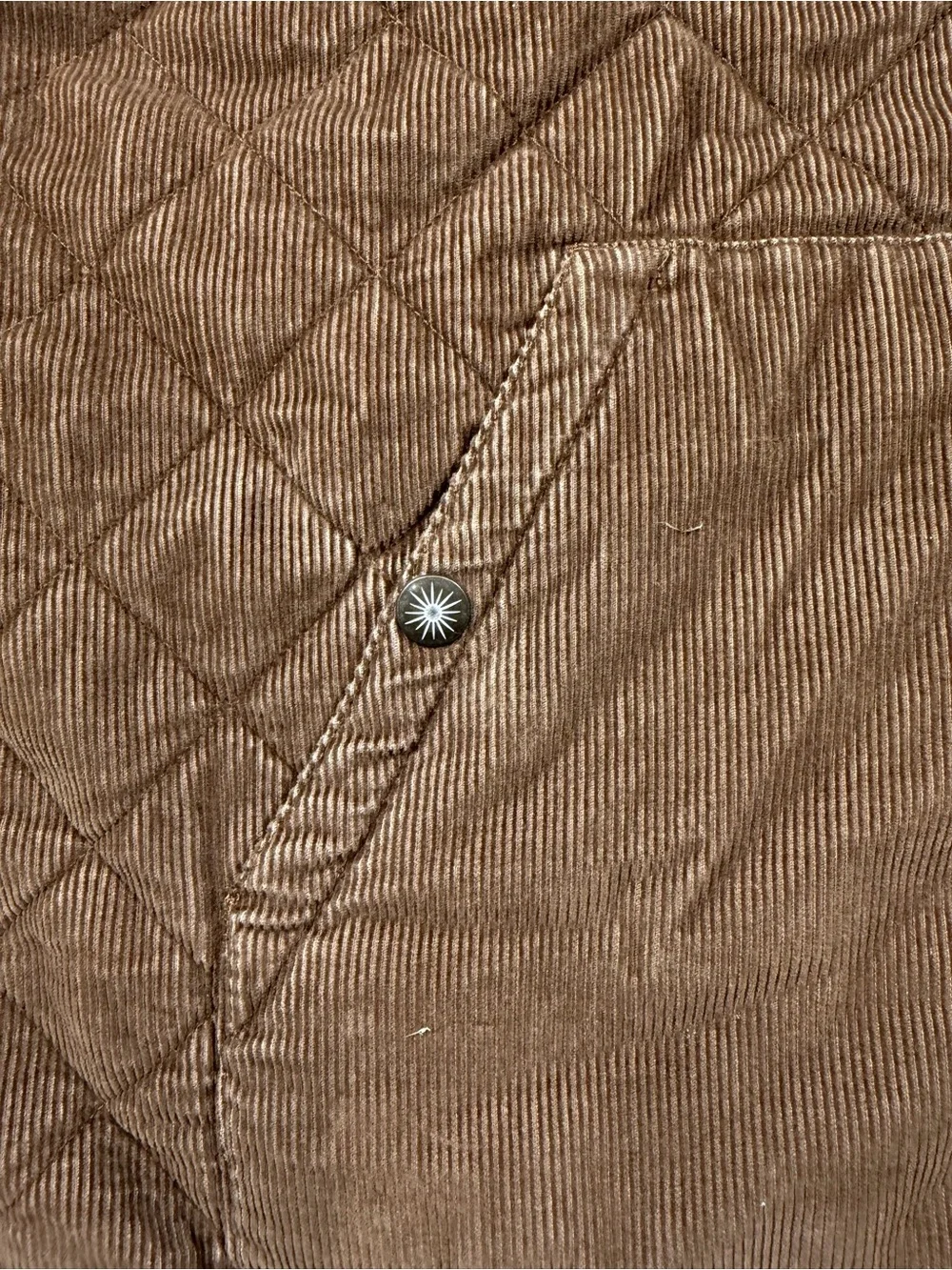 Faherty Men’s Large Reversible Quilted Corduroy & Aztec Cloth Vest Western Trad